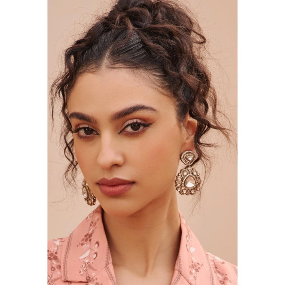Amreli Jaipur Trushti Polki Kundan Earrings