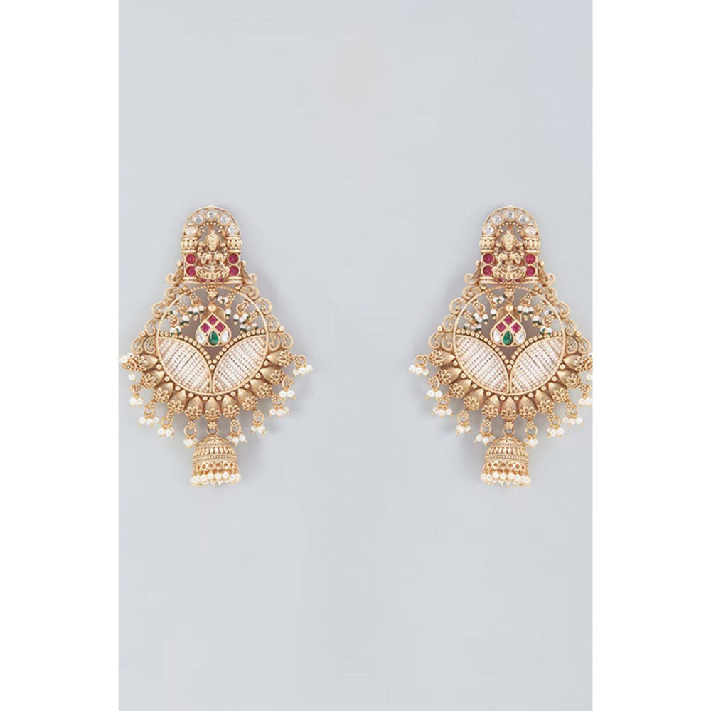 Amreli Jaipur Upaasi Gold Temple Earrings