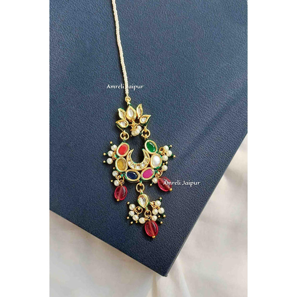 Amreli Jaipur Kundan Maangtika