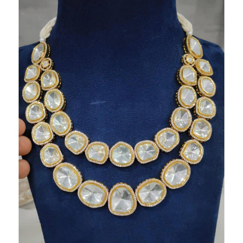Amreli Jaipur Aaris White Polki Layered Set