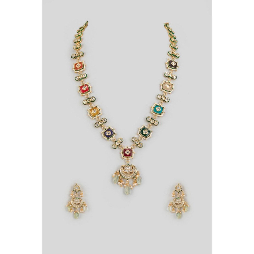 Amreli Jaipur Aayat Kundan Necklace Set
