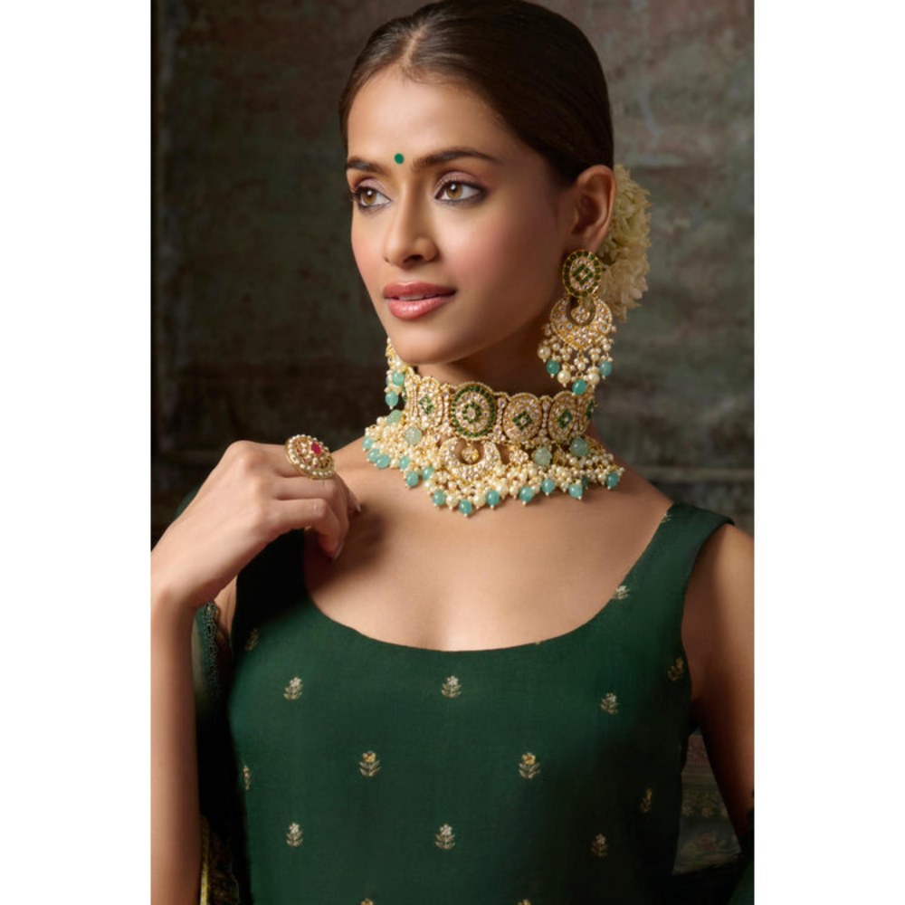Amreli Jaipur Aleesha Polki Choker Set