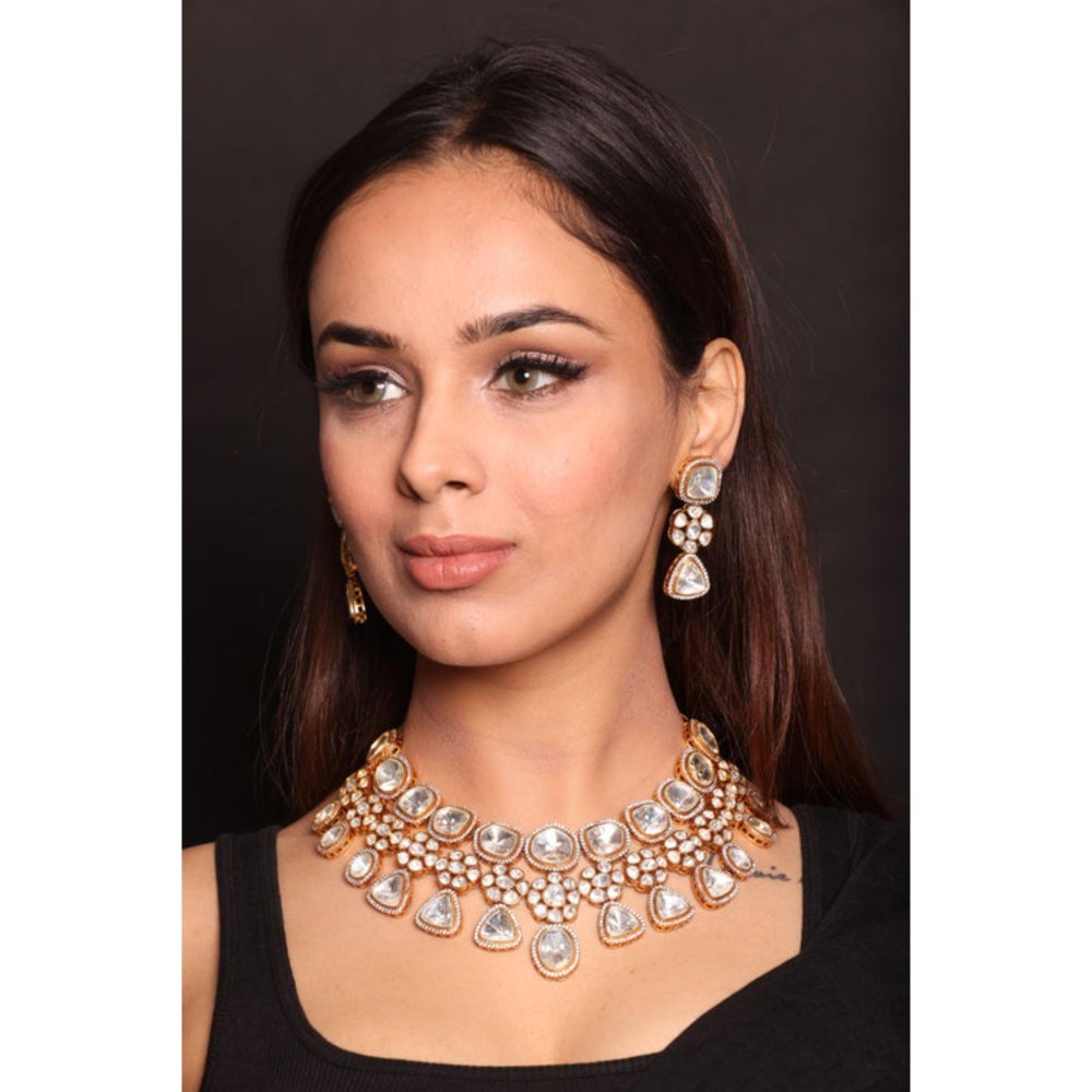 Amreli Jaipur Erica Uncut Polki Choker Set