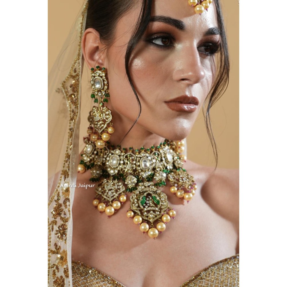 Amreli Jaipur Faaria Polki Choker Set