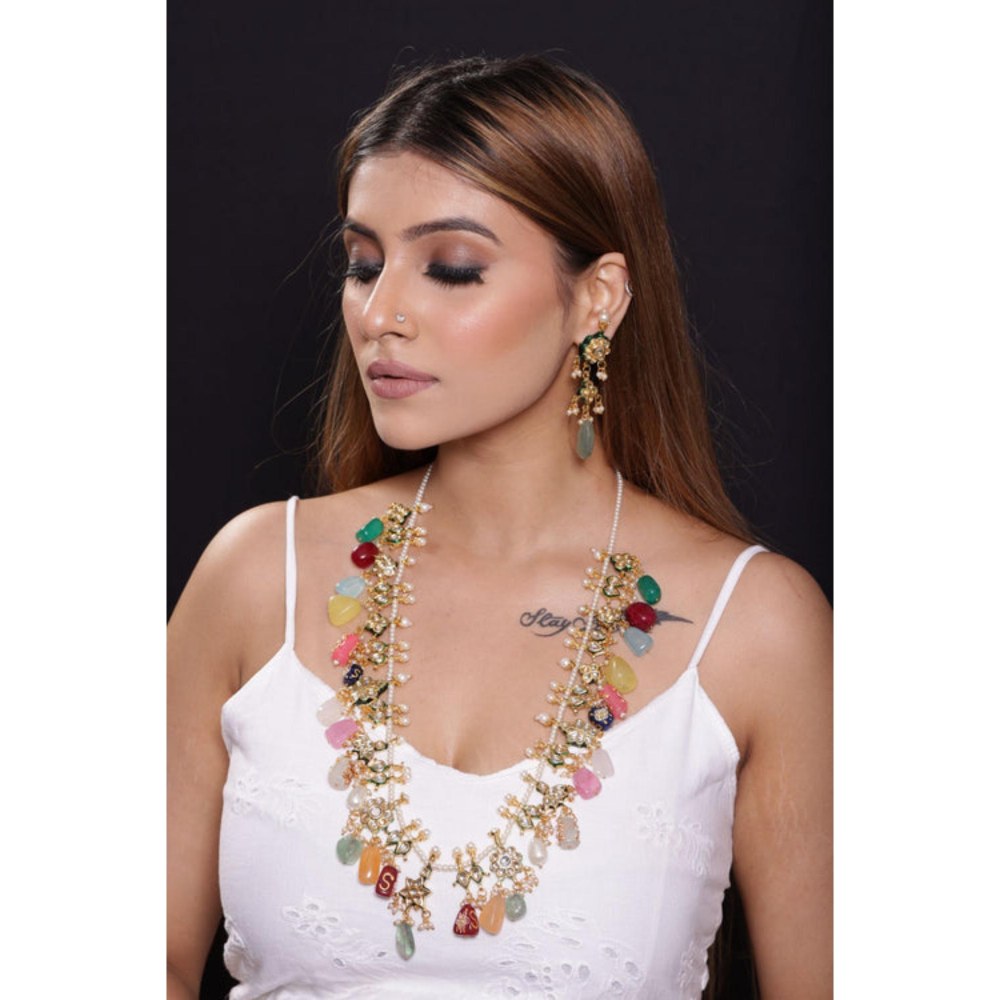 Amreli Jaipur Falak White Necklace Set
