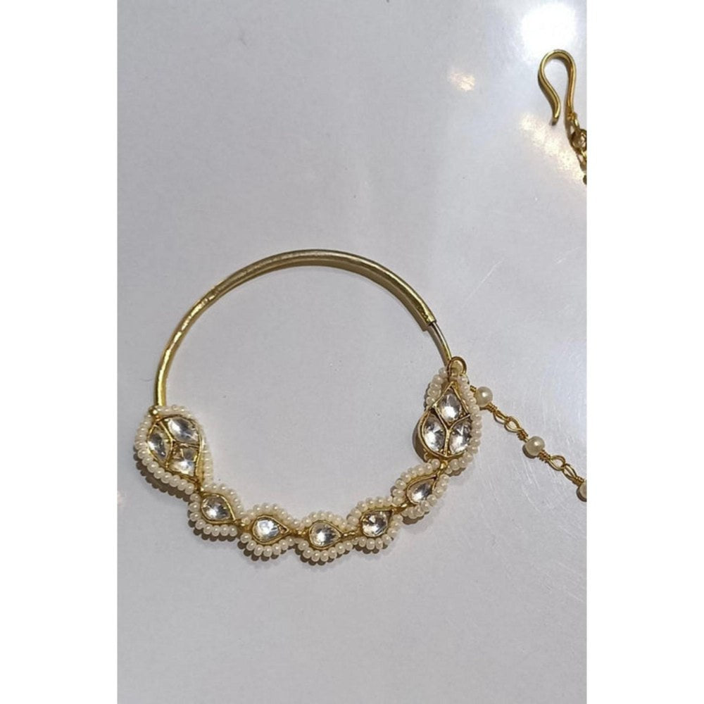 Amreli Jaipur Gold Plated Nose Ring