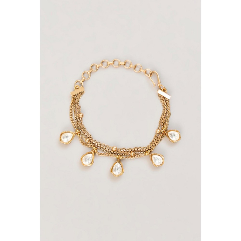 Amreli Jaipur Gold Plated Polki Bracelet