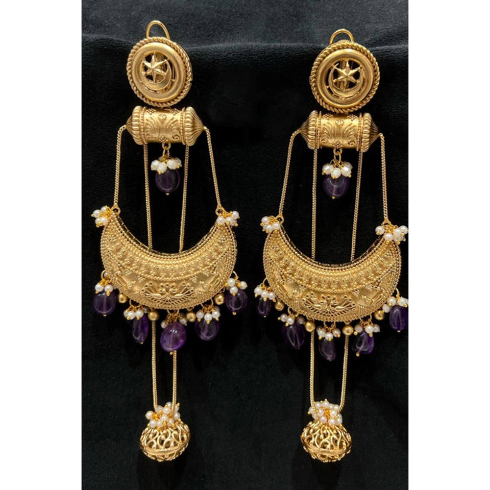 Amreli Jaipur Gold Plated Polki Earrings