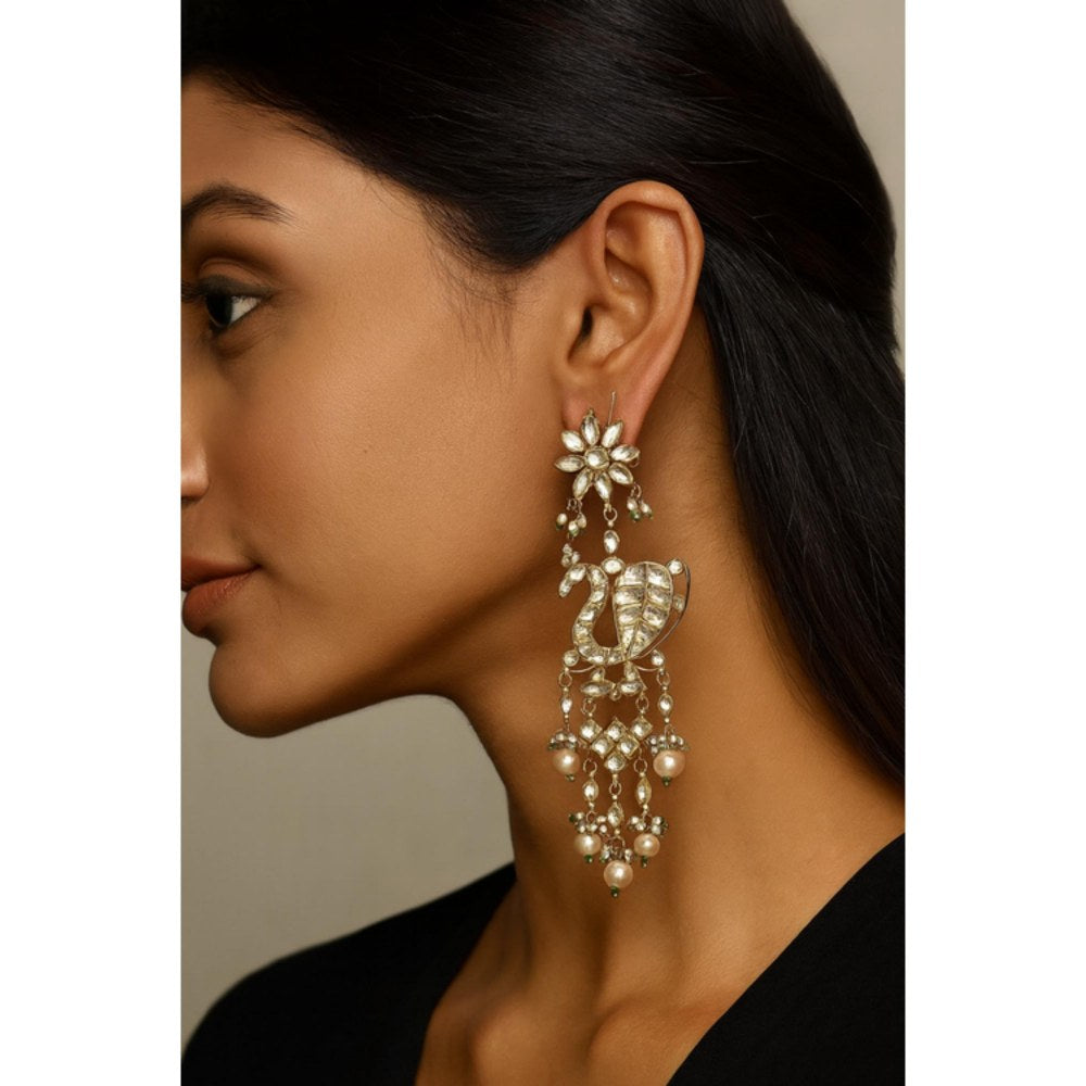 Amreli Jaipur Gunjal Pachi Kundan Earrings