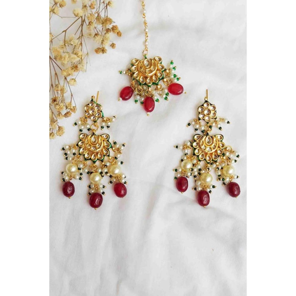 Amreli Jaipur Indira Earrings with Maangtika