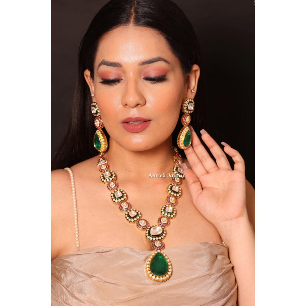 Amreli Jaipur Jayarani Polki Necklace Set