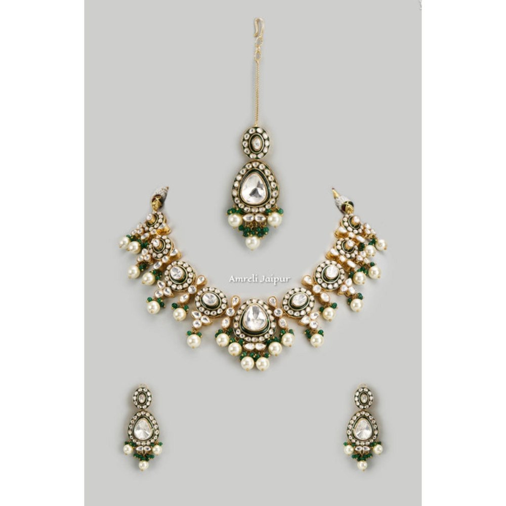 Amreli Jaipur Mehika Polki Kundan Set
