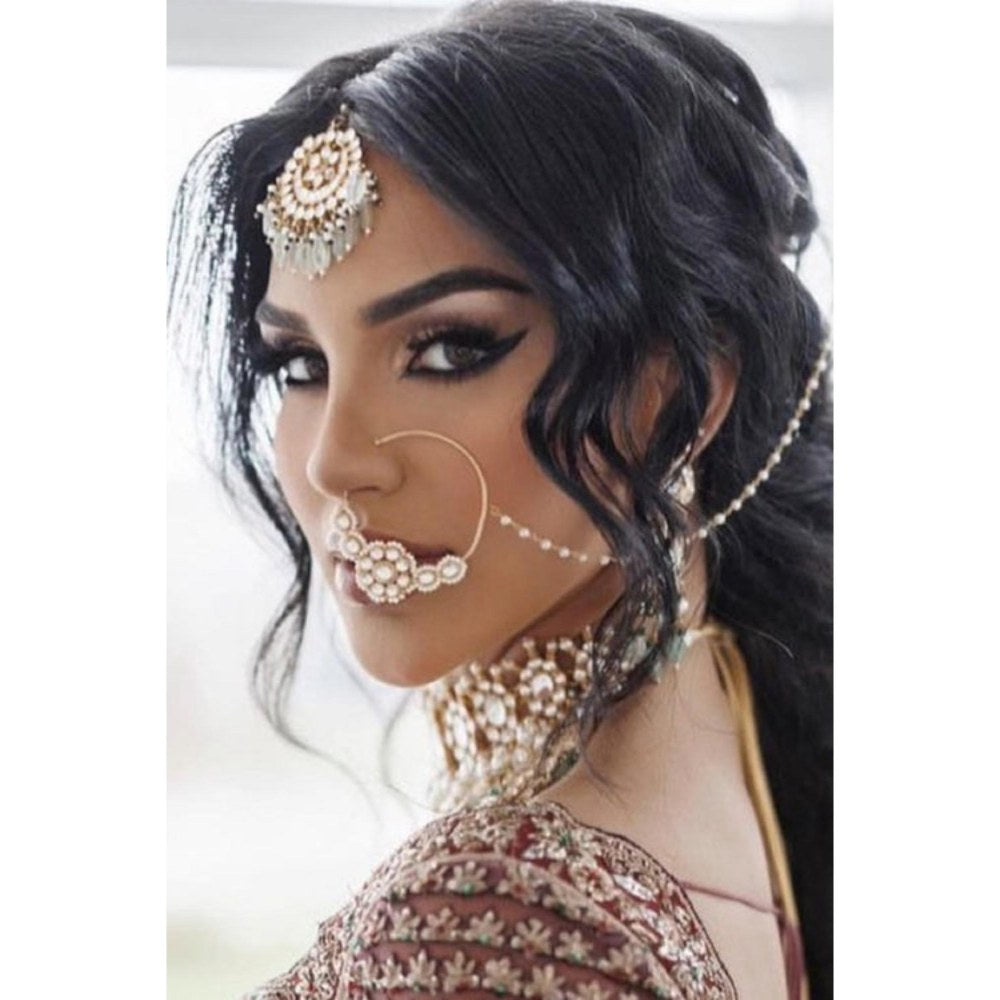 Amreli Jaipur Pachi Kundan Nose Ring Nath