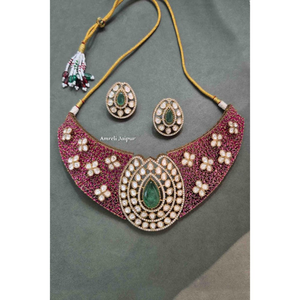 Amreli Jaipur Padmini Polki Choker Set