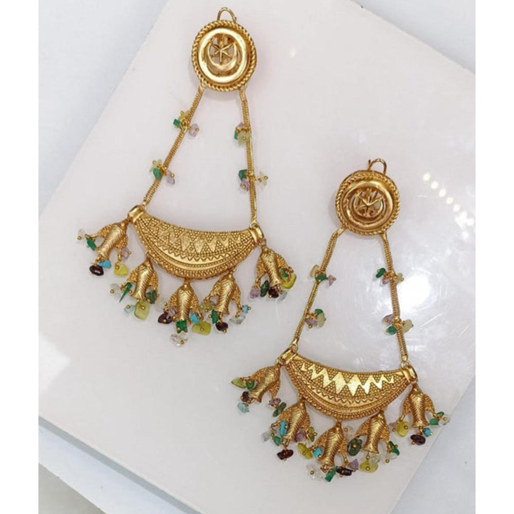 Amreli Jaipur Raag Green Plated Earrings
