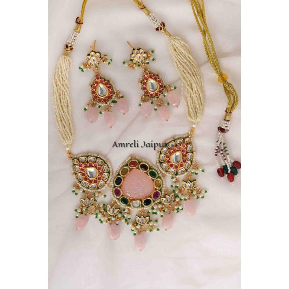 Amreli Jaipur Rinaz Kundan Choker Set