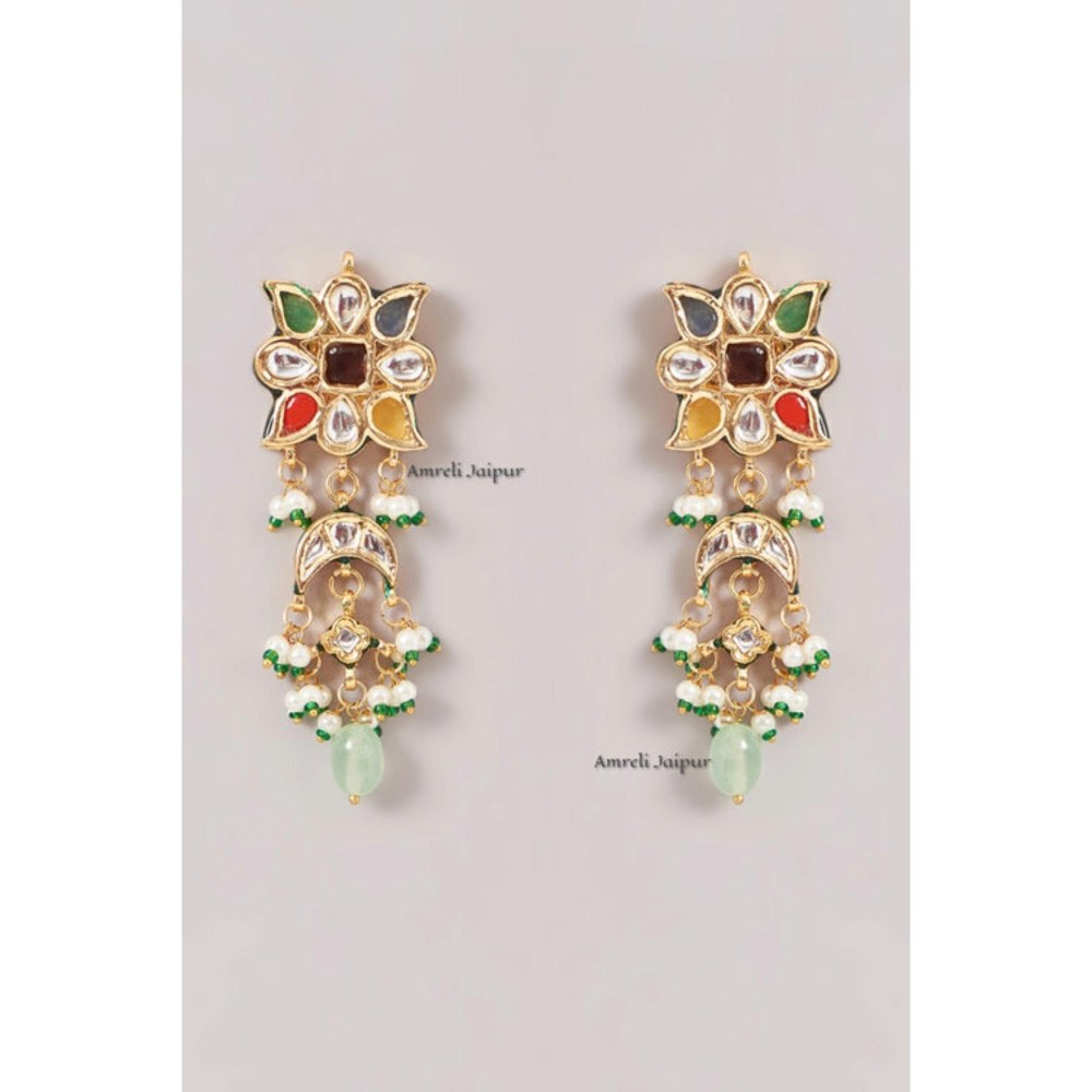 Amreli Jaipur Savit Kundan Earrings