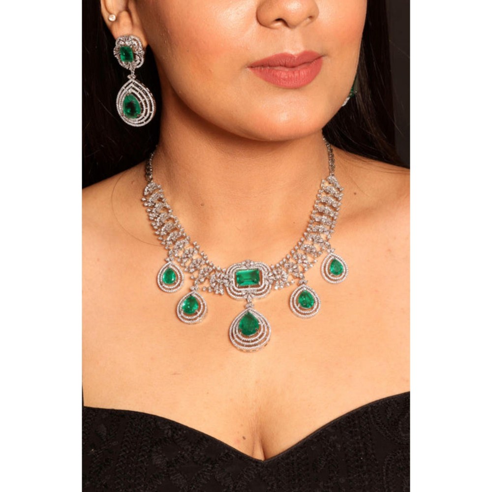 Amreli Jaipur Shana Diamond Necklace Set