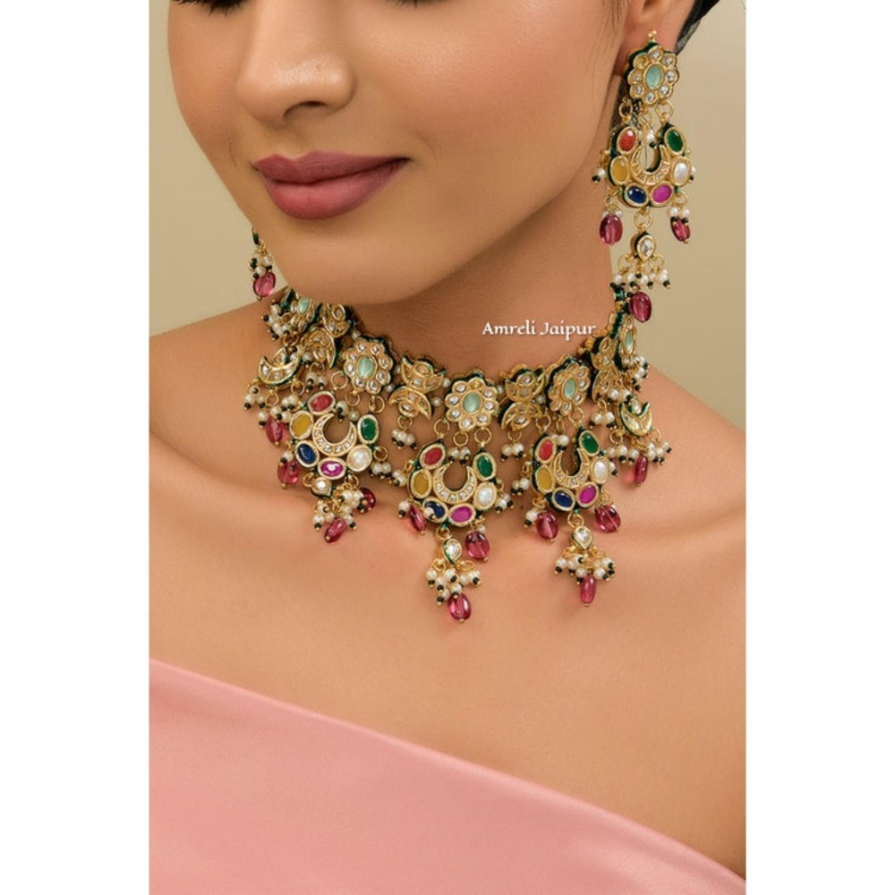 Amreli Jaipur Sonalee Kundan Choker Set