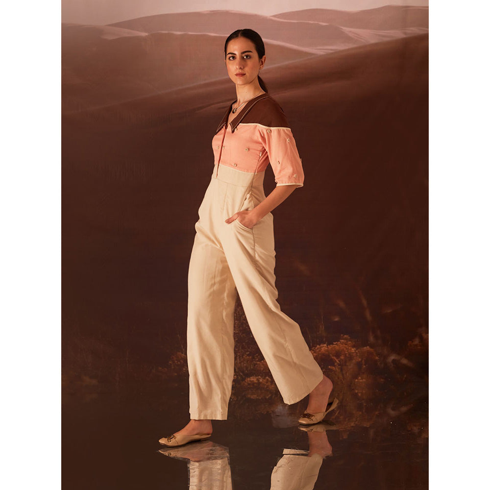 AN'ERA BY ASMITA VERMA Cream Evelyn Jumpsuit