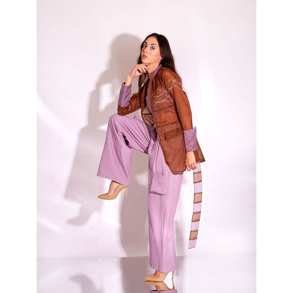 AN'ERA BY ASMITA VERMA Lavender Breeze Co-Ord (Set of 4)