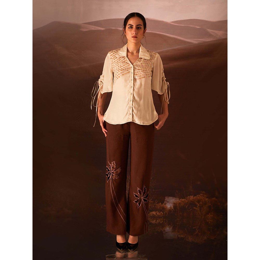 AN'ERA BY ASMITA VERMA Cream Coast Shirt with Pant (Set of 2)
