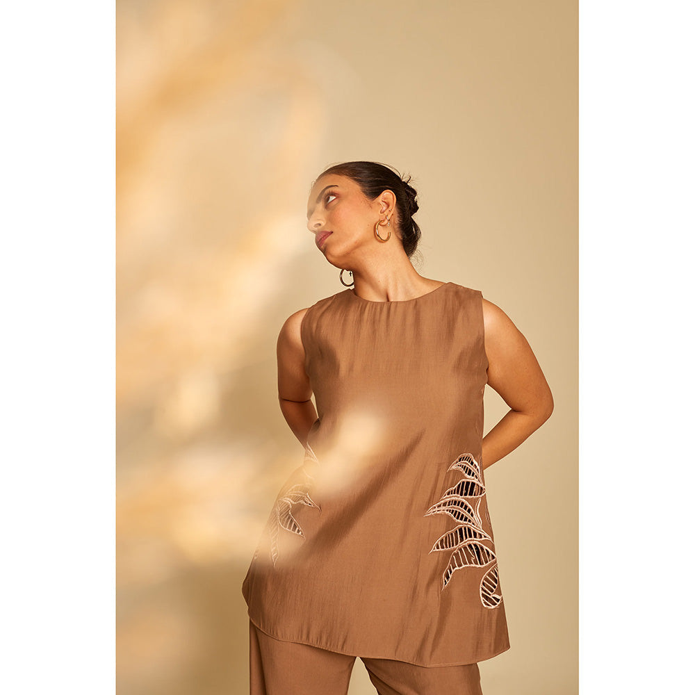 AN'ERA BY ASMITA VERMA Mellow Brown Co-Ord (Set of 2)