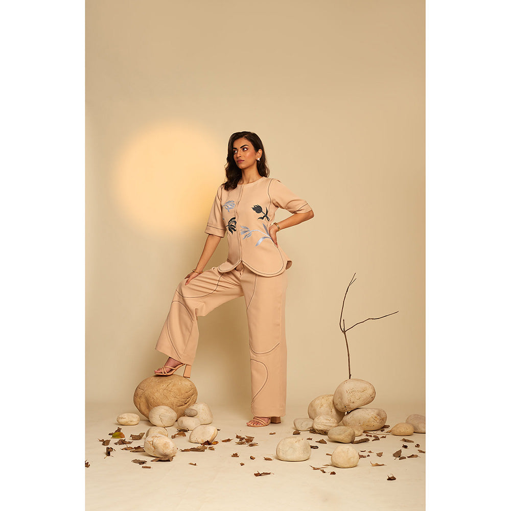 AN'ERA BY ASMITA VERMA Petal Beige Co-Ord (Set of 2)