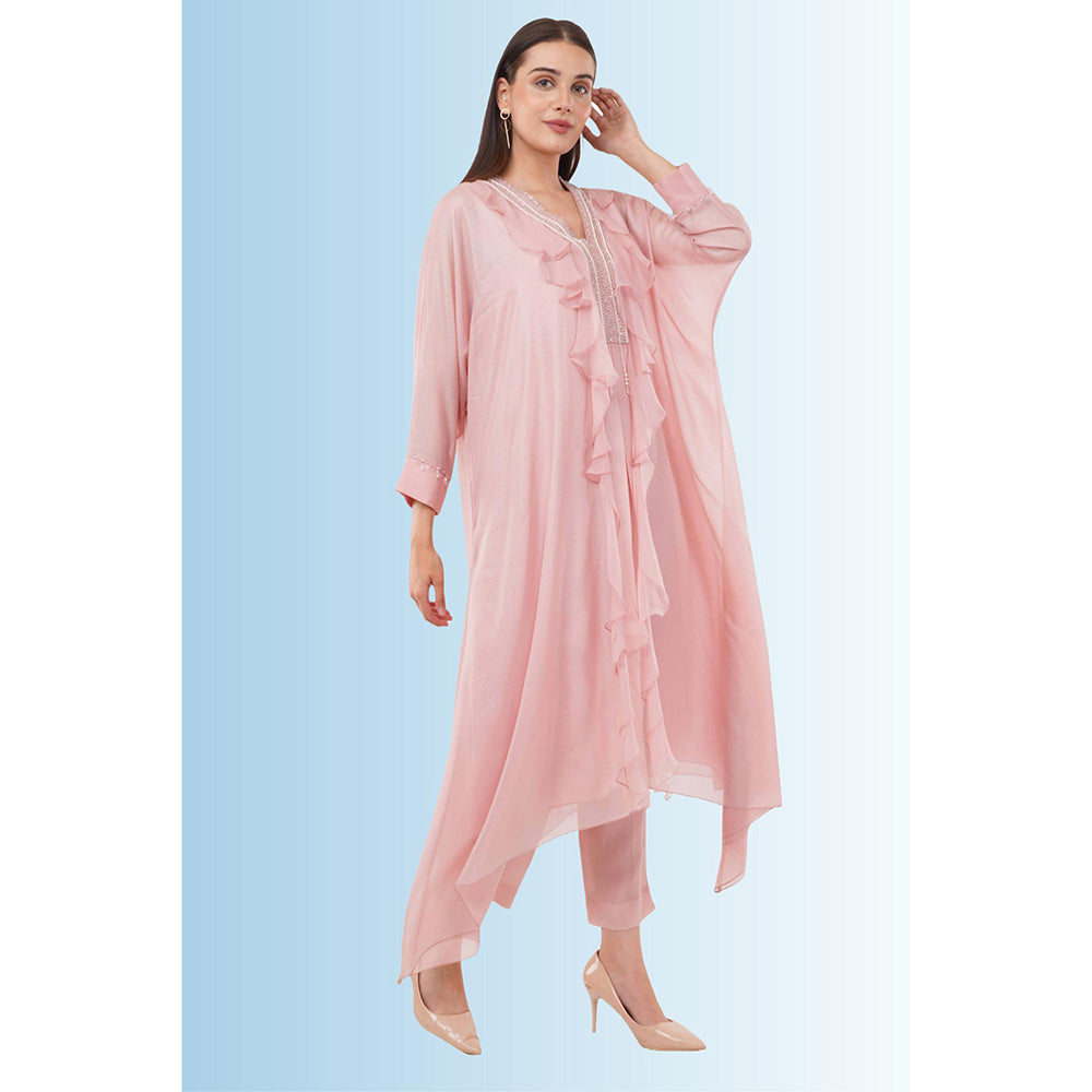 Anjali Kanwar Pink Embellished/Sequined Irene Kurta with Pant (Set of 2)
