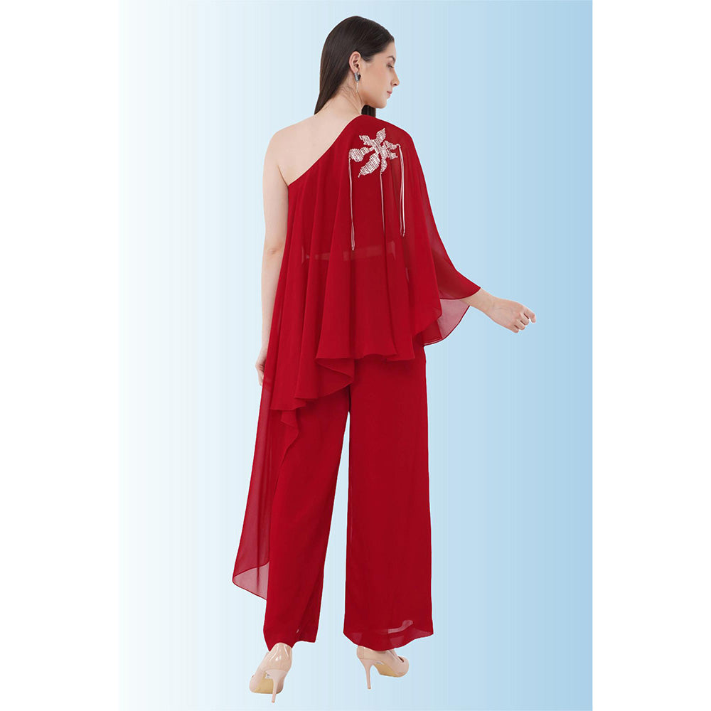 Anjali Kanwar Red Tunic with Pant (Set of 2)