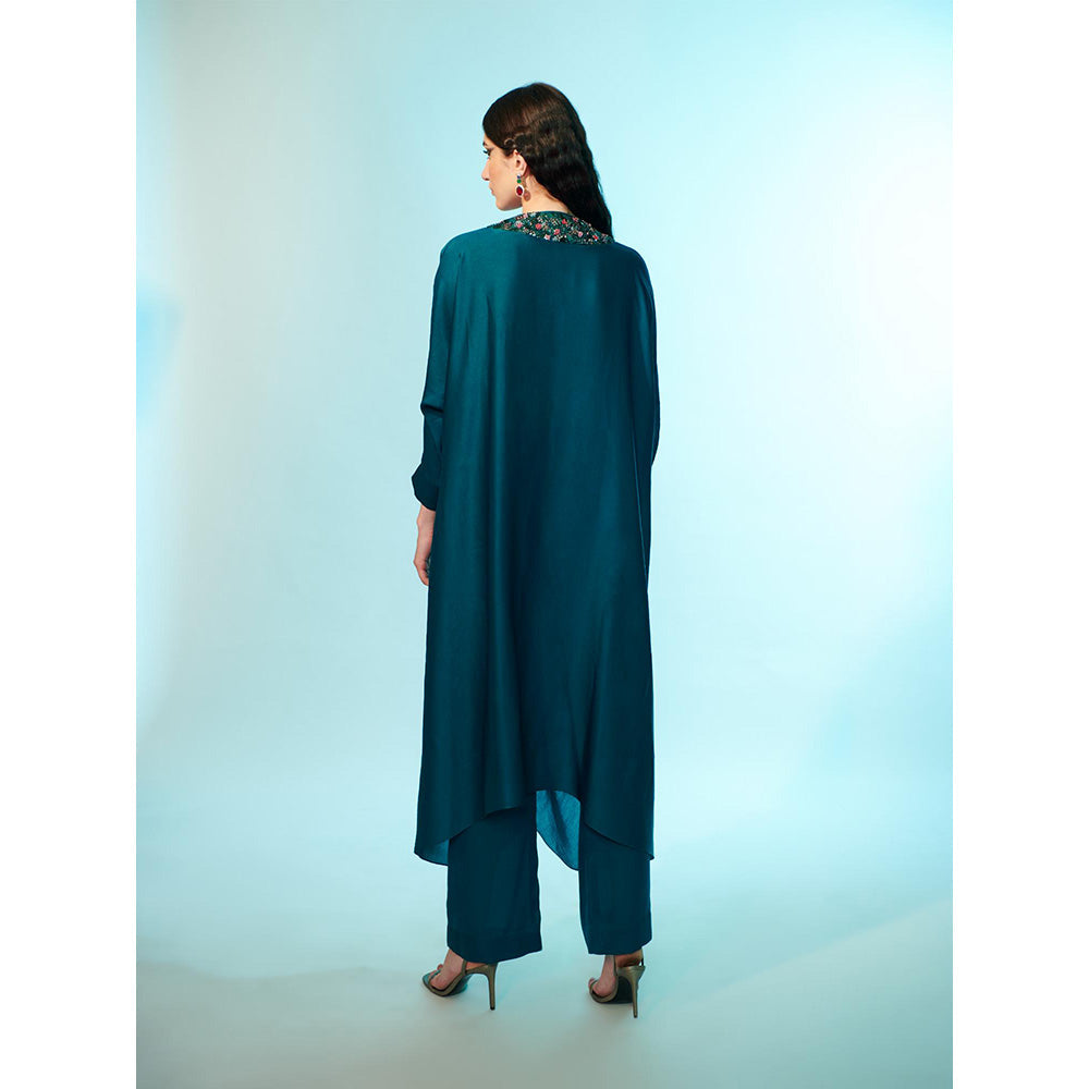 Anjali Kanwar Green Embellished/Sequined Darina Kurta with Pant (Set of 2)