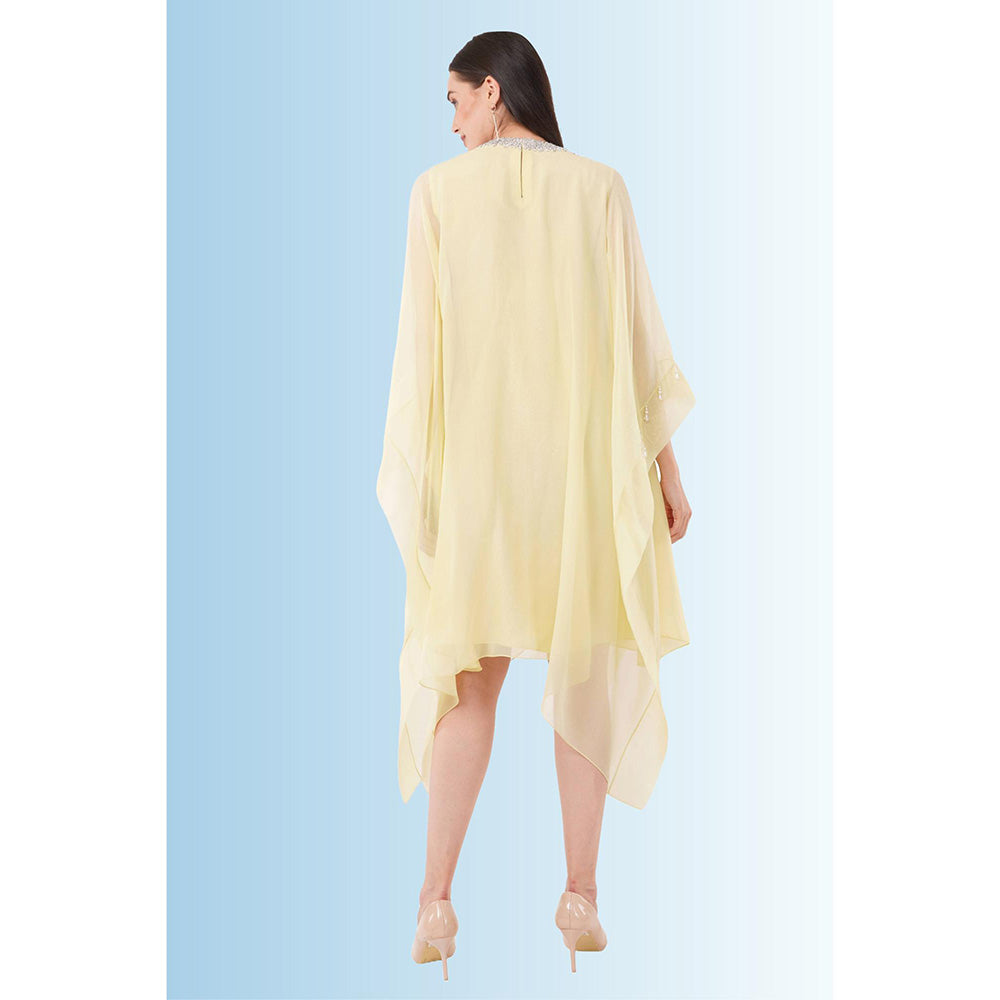Anjali Kanwar Cream Embellished/Sequined Theia Kaftan Dress