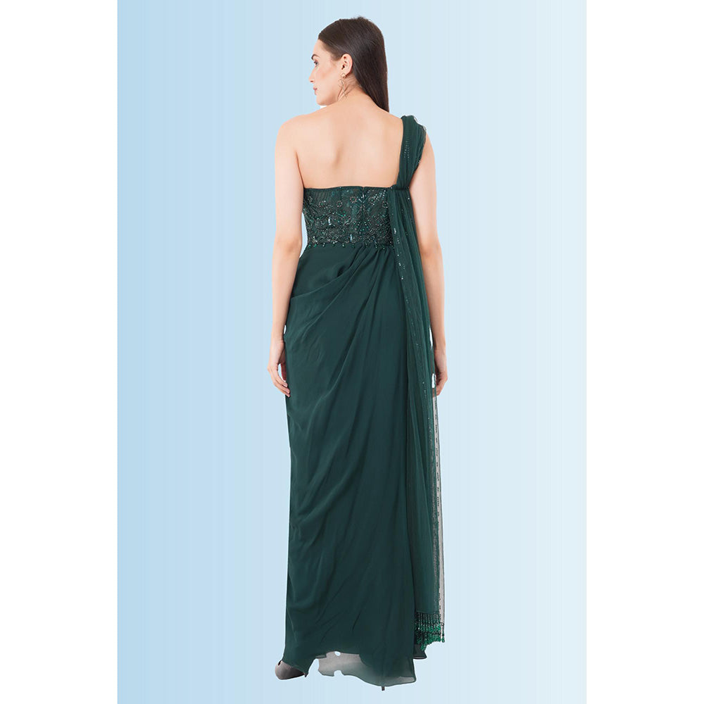 Anjali Kanwar Green Embellished/Sequined Lyla Gown