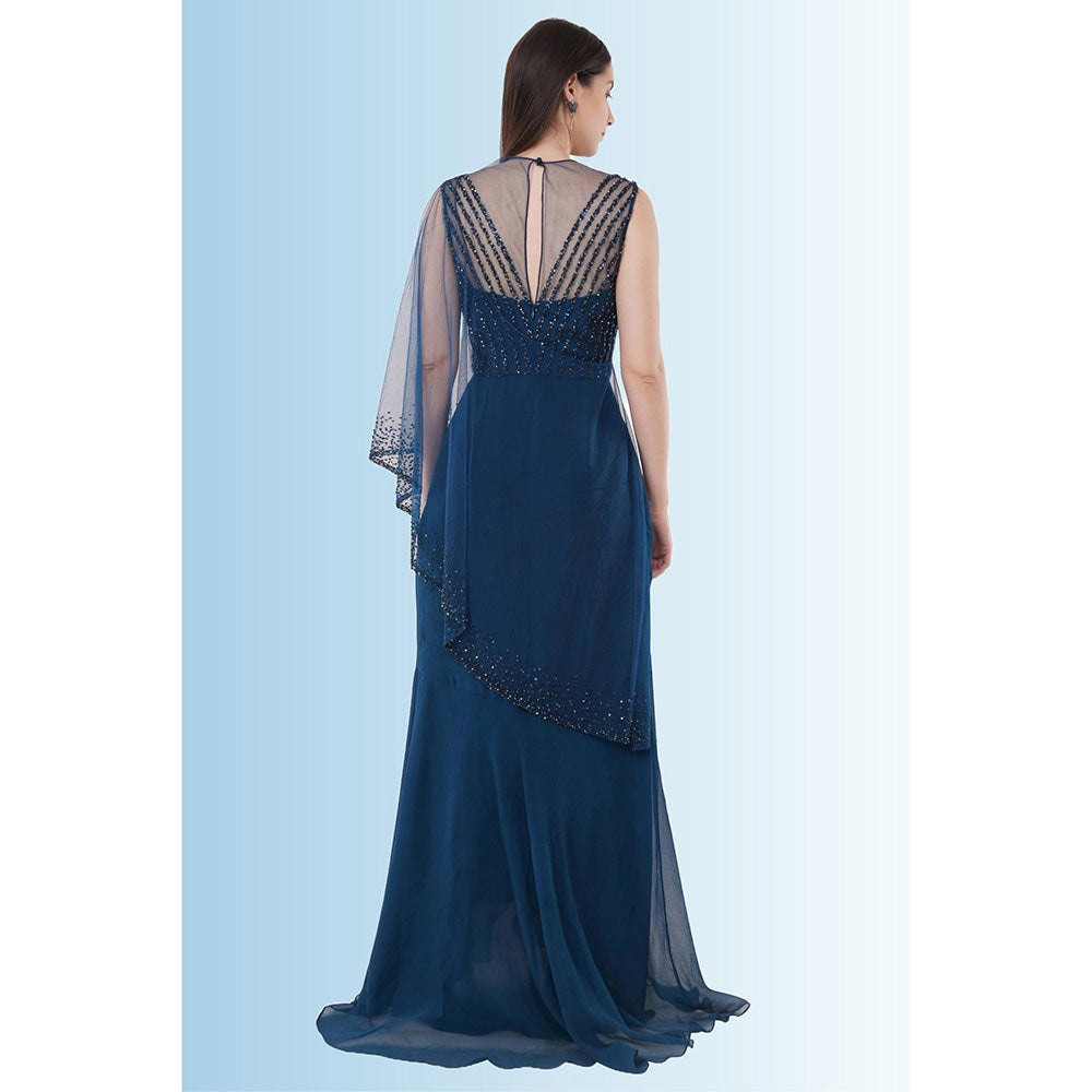 Anjali Kanwar Blue Embellished/Sequined Cora Gown