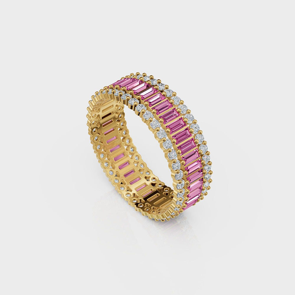 ANUSHKA JAIN JEWELLERY Pink 925 Radiance Eternity Ring