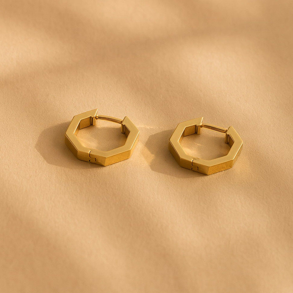 ANUSHKA JAIN JEWELLERY Octagon Hoops