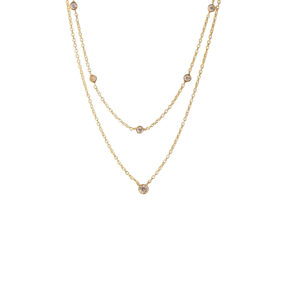 ANUSHKA JAIN JEWELLERY Stacked Diamond Essential Necklace