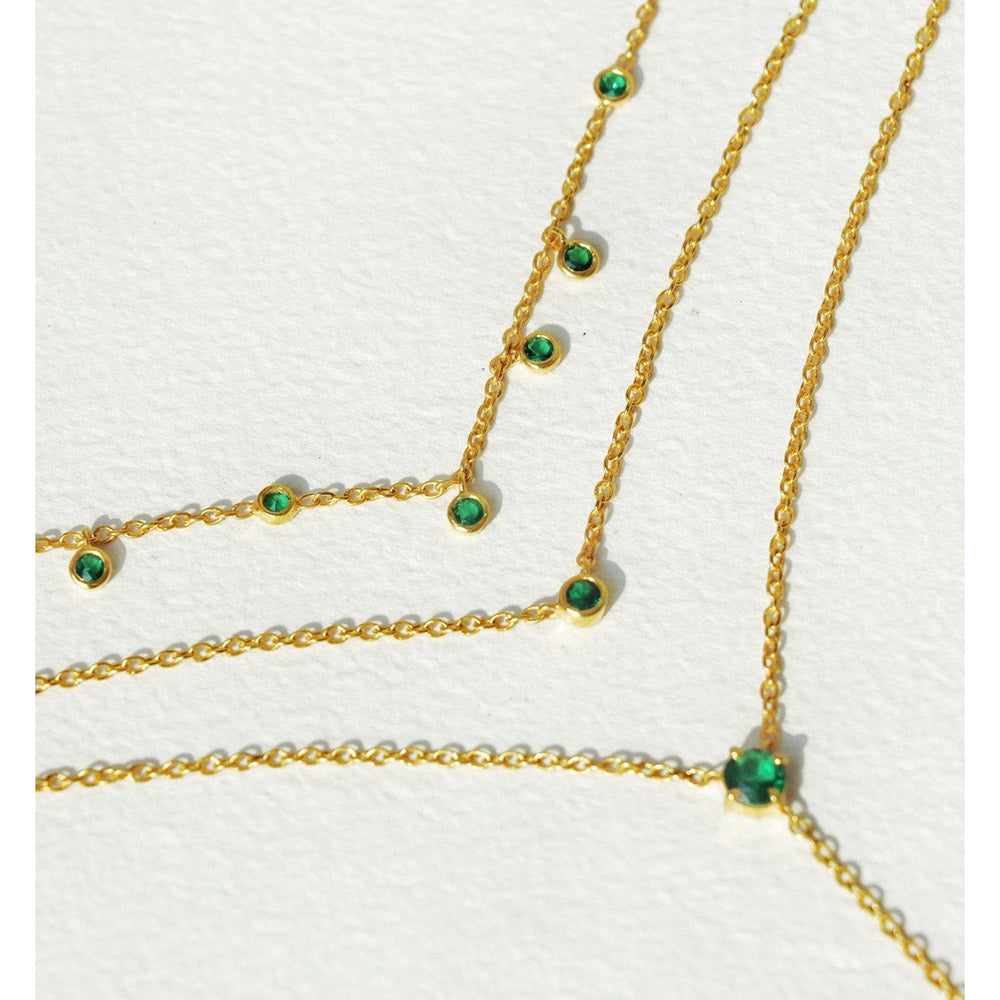 ANUSHKA JAIN JEWELLERY Emerald Drop Necklace