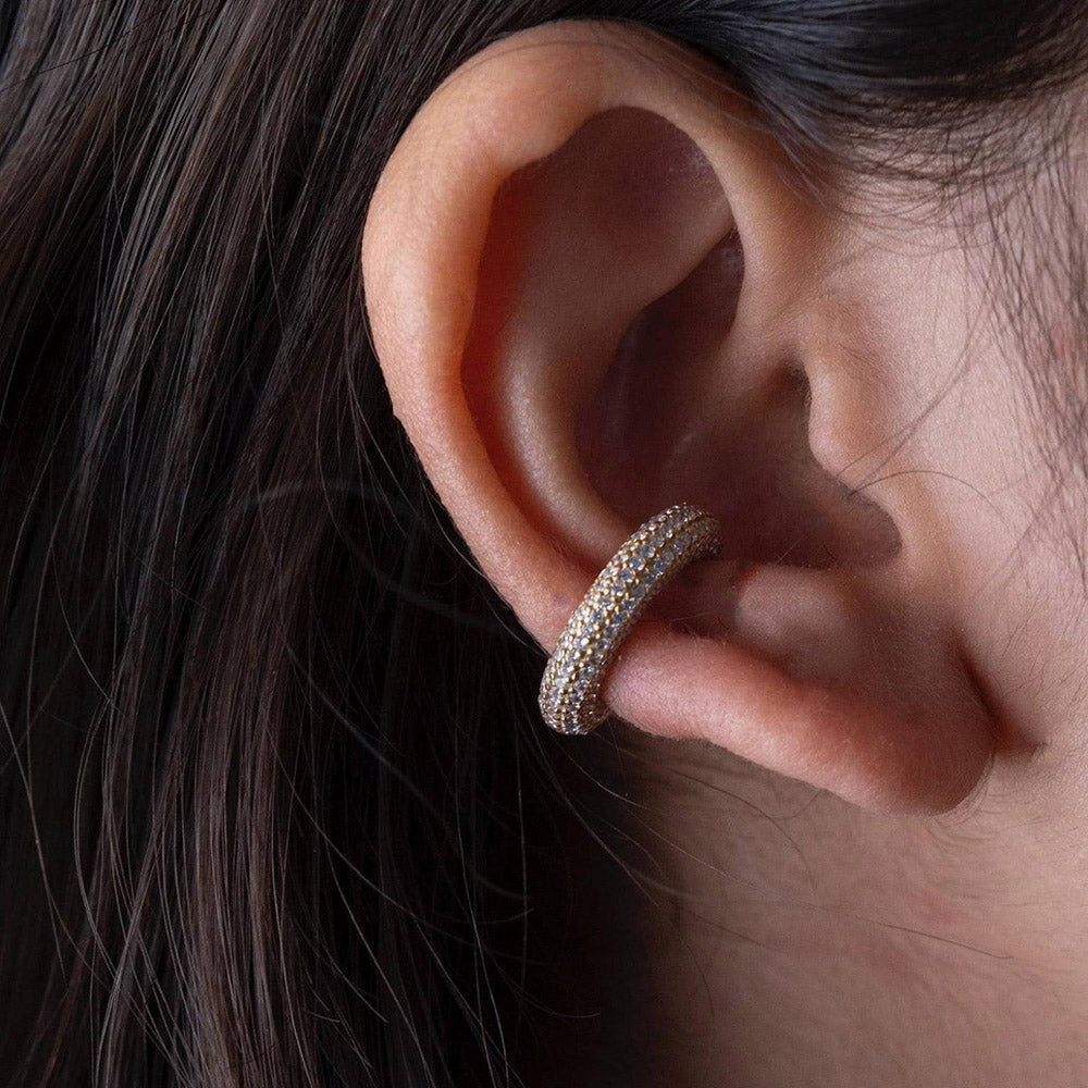 ANUSHKA JAIN JEWELLERY Silver Pave Ear Cuff