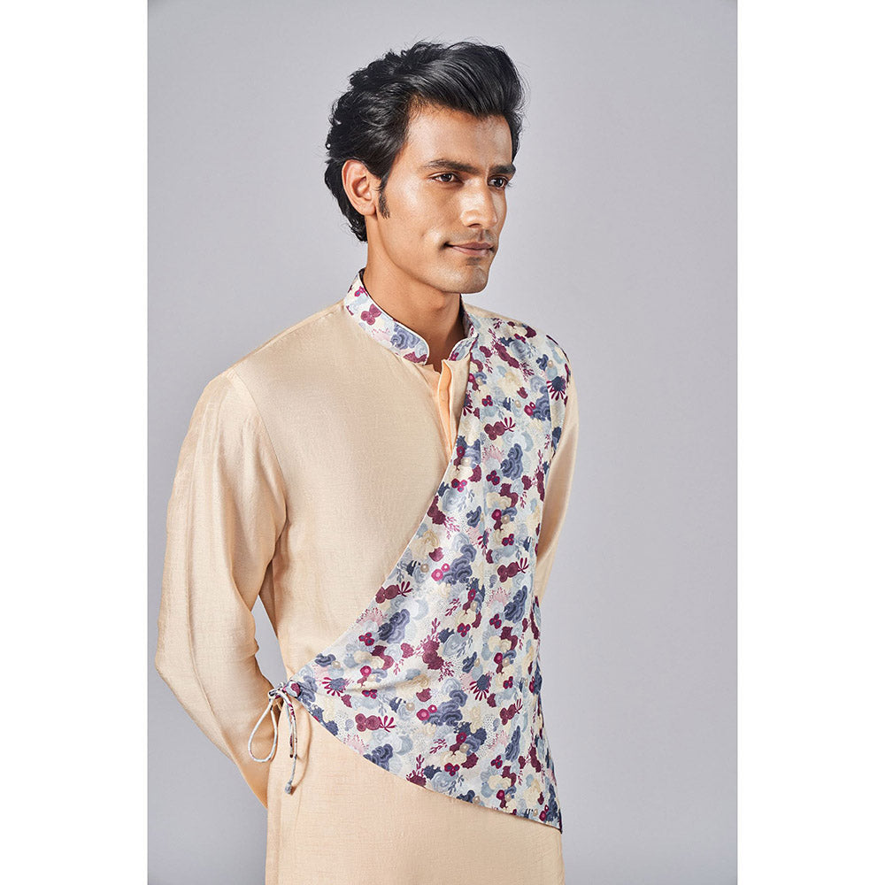 Arjun Kilachand Printed Flap Kurta With Tie Up (Set of 2)