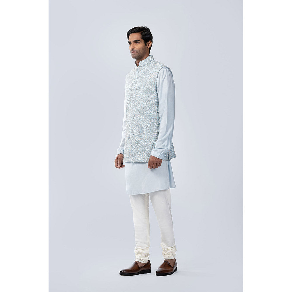 Arjun Kilachand French Knot Embroidered Bundi (Set of 3)