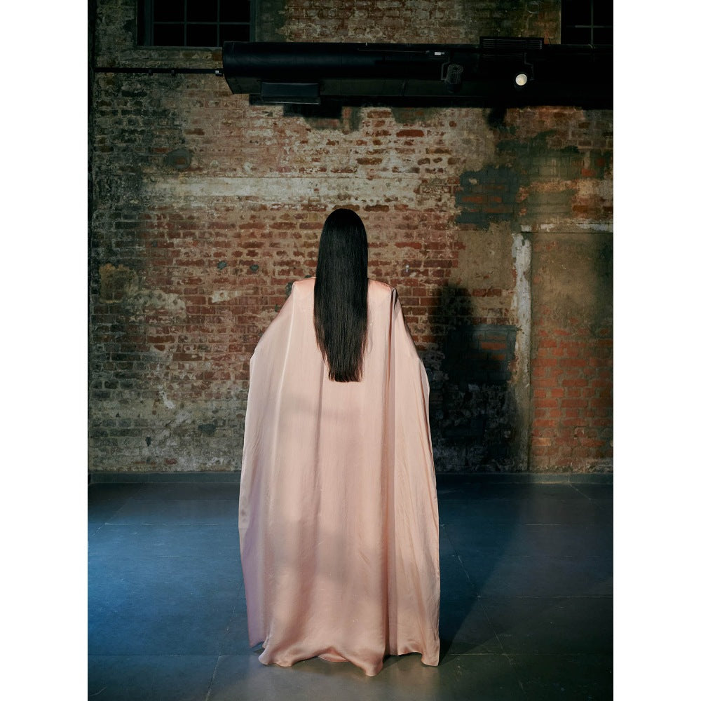 Asaga Rose Gold Efilys Blouse with Pant and Cape (Set of 3)