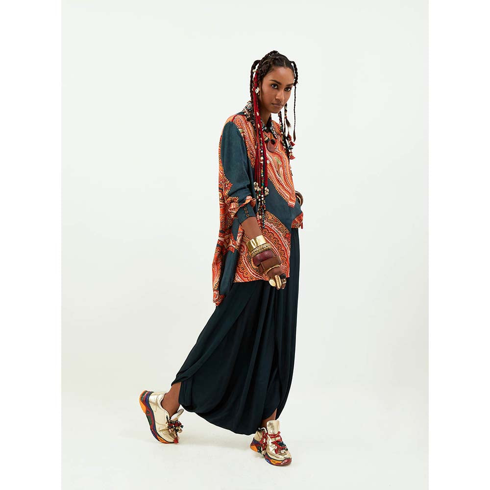 Aseem Kapoor Ambi Print Atri Shirt With Embroidered Collar