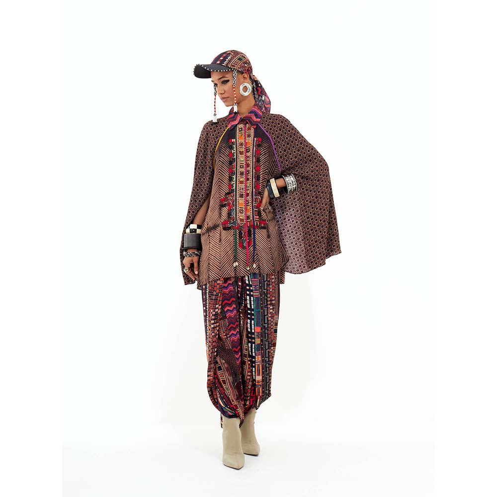 Aseem Kapoor Printed Atri Shirt With Highlighted Yoke