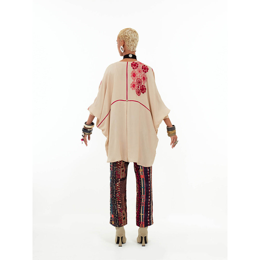 Aseem Kapoor Multi Colour Mandala Kaftan with Pant (Set of 2)