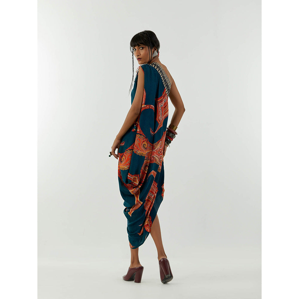 Aseem Kapoor Multi-Colour Rasa One Shoulder Dress