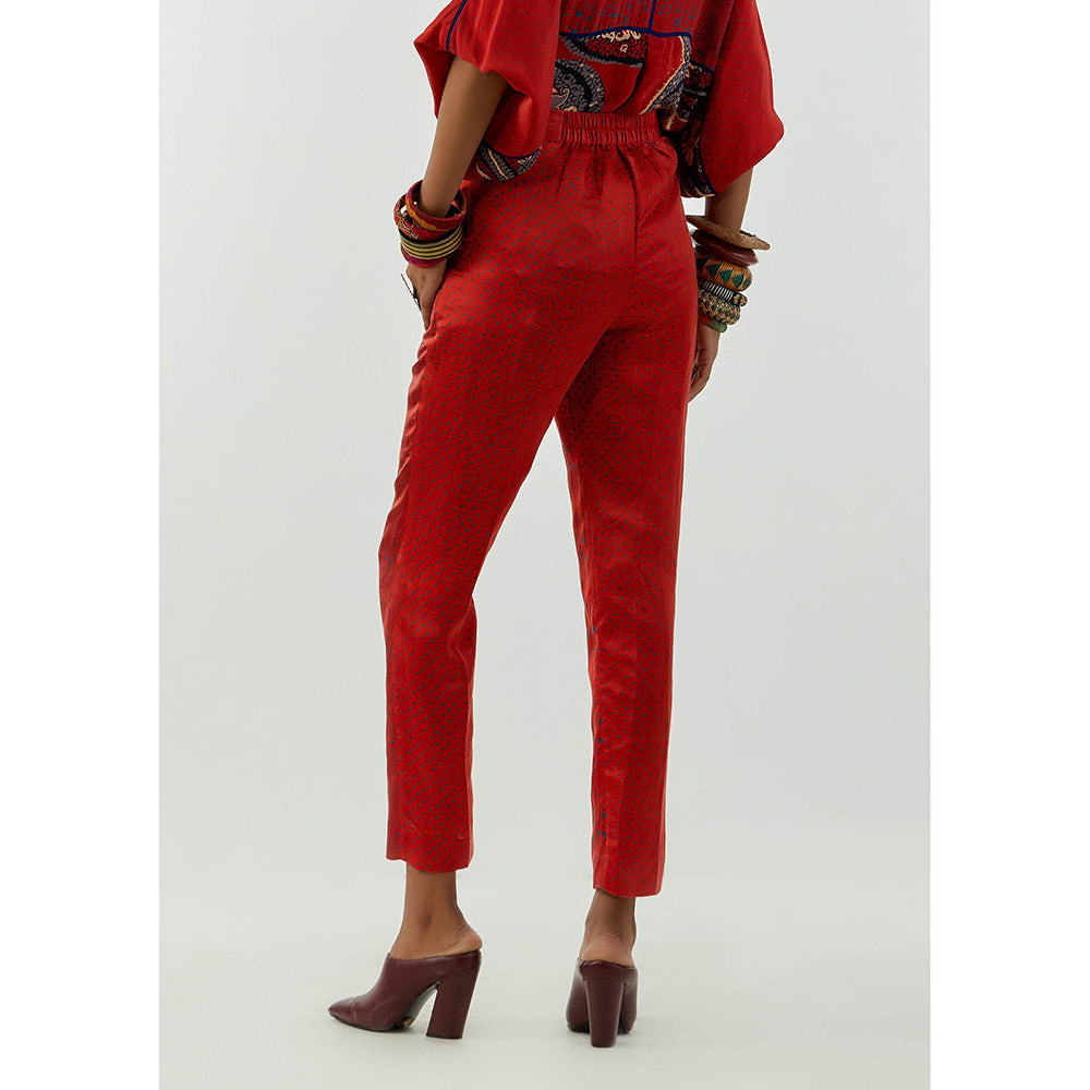 Aseem Kapoor Blue Ritu Kaftan Tunic With Pant (Set of 2)