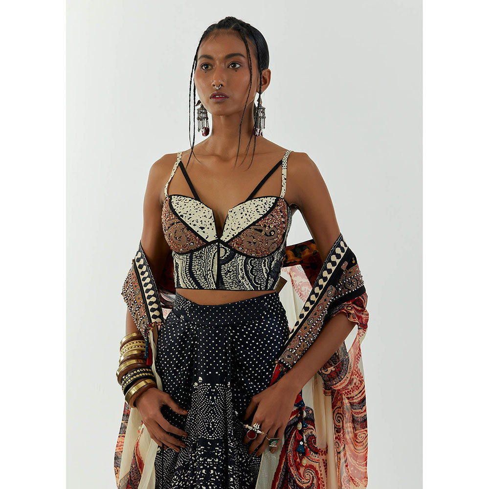 Aseem Kapoor Black Chandra Blouse Top