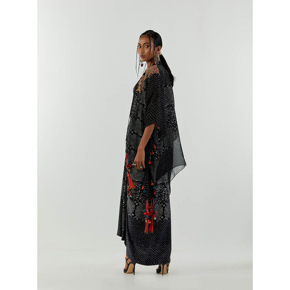 Aseem Kapoor Black Veni Jacket With Blouse And Skirt (Set of 3)