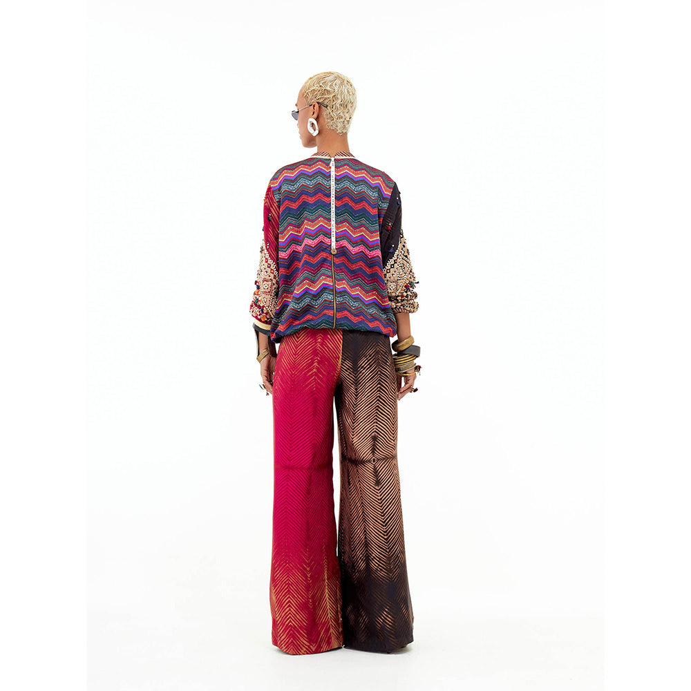 Aseem Kapoor Multi-Colour Zahra Top With Pant (Set of 2)